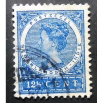 Selo postal Índias Holandesas de 1902 Queen Wilhelmina 12½