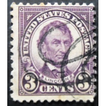 Selo postal dos Estados Unidos de 1923 Abraham Lincol 3