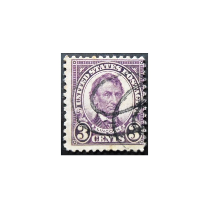 Selo postal dos Estados Unidos de 1923 Abraham Lincol 3