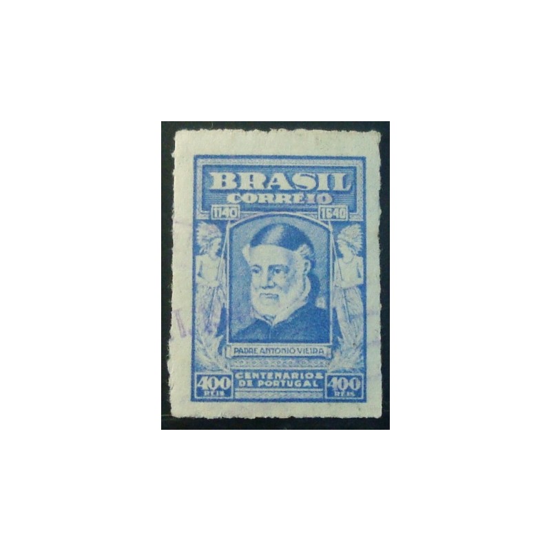 Selo postal do Brasil de 1941 Padre Antonio Vieira P U