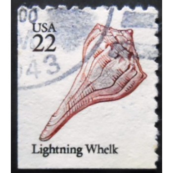 Selo postal dos Estados Unidos de 1985 Lightning Whelk