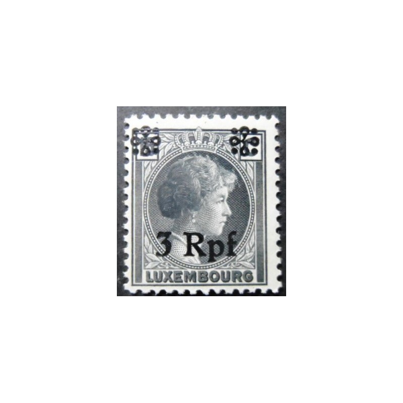 Selo postal de Luxemburgo de 1940 Grand Duchess Charlotte overprinted 3