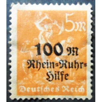 Selo postal da Alemanha Reich de 1923 Relief Fund for Sufferers
