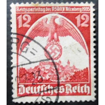 Selo da Alemanha Reich de 1935 Nuremberg Congress 12