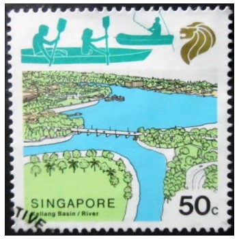 Selo postal de Singapura de 1987 Kallang Basin