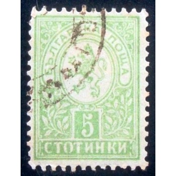 Selo postal da Bulgária de 1889 Lion of Bulgaria 5