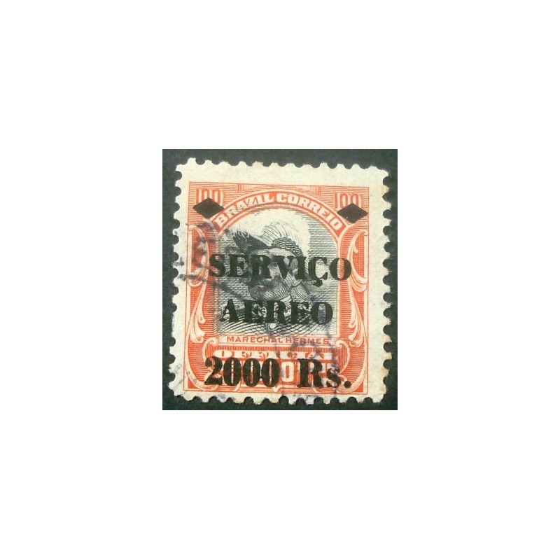 Selo postal do Brasil de 1927 Hermes da Fonseca A 9