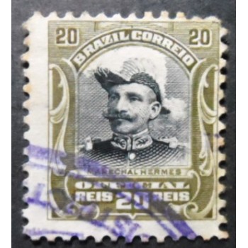 Selo postal Oficial do Brasil de 1913 Hermes da Fonseca 20 U