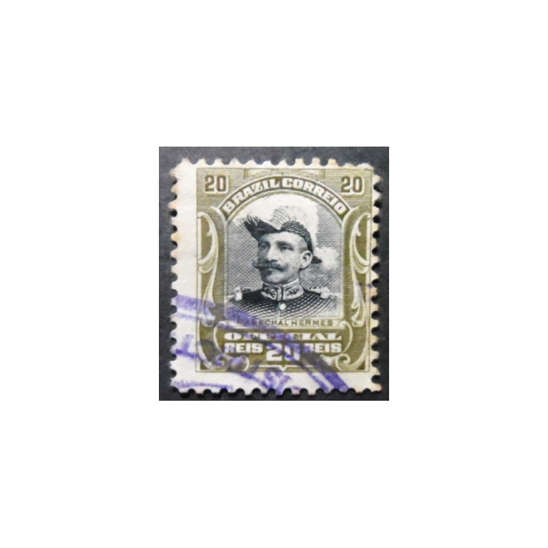 Selo postal Oficial do Brasil de 1913 Hermes da Fonseca 20 U