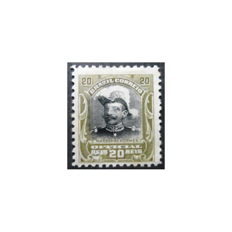 Selo postal Oficial do Brasil de 1913 Hermes da Fonseca 20 N