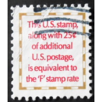 Selo postal dos Estados Unidos de 1991 Rate Makeup Stamp