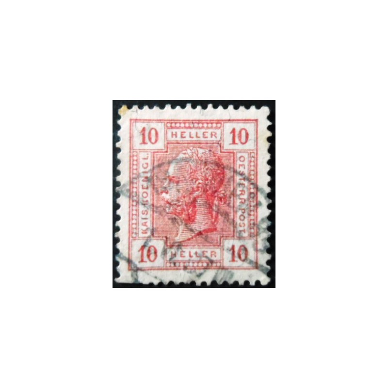 Selo postal da Áustria de 1906 Emperor Franz Joseph 10 U