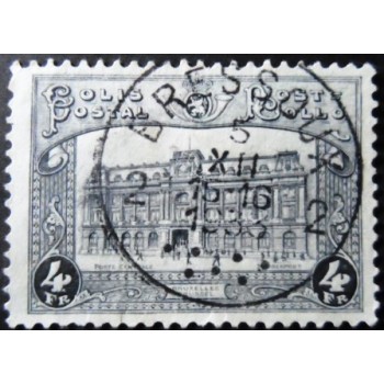 Selo postal da Bélgica de 1929 Main Post Office in Brussels