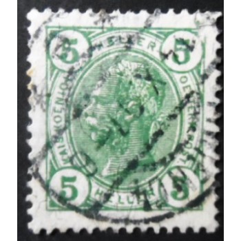 Imagem similar à do selo postal da Áustria de 1904 Emperor Franz Joseph SEV