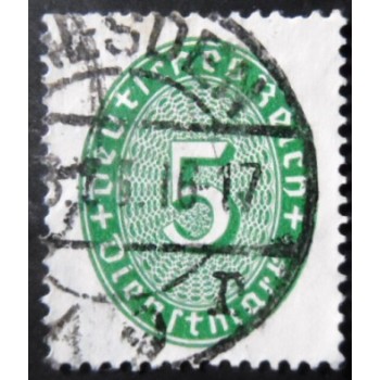 Imagem similar à do selo da Alemanha Reich de 1927 Value in an oval 5