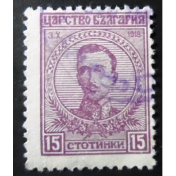 Selo postal da Bulgária de 1919 Tsar Boris III 15
