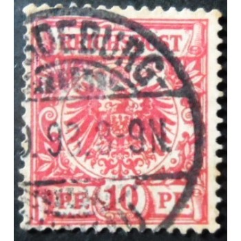 Selo da Alemanha Reich de 1893 Imperial eagle in a circle 10 U