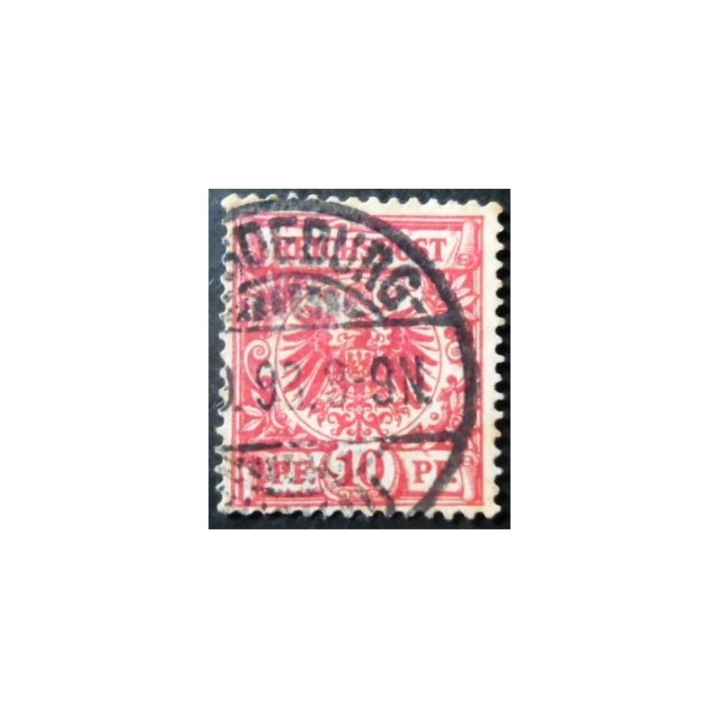 Selo da Alemanha Reich de 1893 Imperial eagle in a circle 10 U