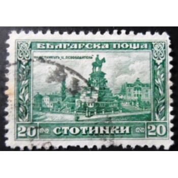 Selo postal da Bulgária de 1921 Monument to Alexander II
