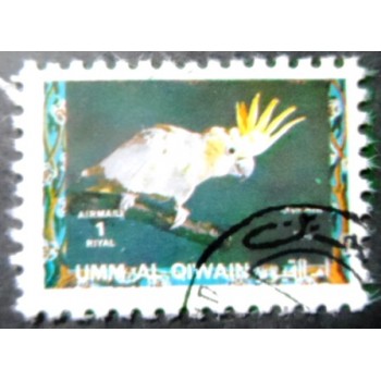 Selo postal de Umm Al Qiwain  de 1972 Yellow-crested Cockatoo