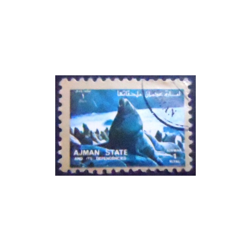 Selo postal de Ajman de 1973 Fur Seal