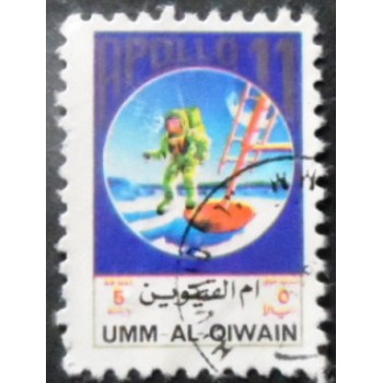 Selo postal de Umm Al Qwain de 1972 Apollo 11