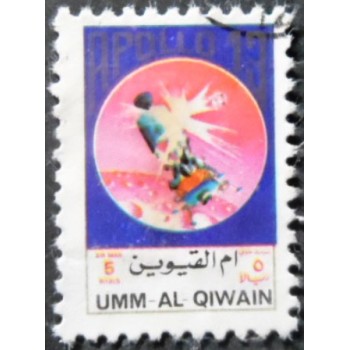 Selo postal de Umm Al Qwain de 1972 Apollo 13