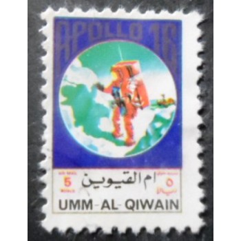 Selo postal de Umm Al Qwain de 1972 Apollo 17