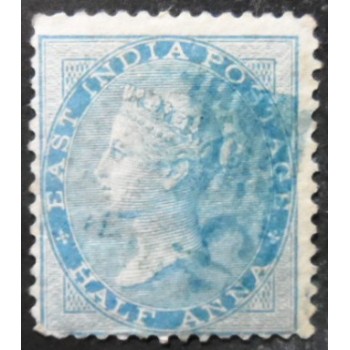 Selo postal da Índia de 1856 Queen Victoria ½