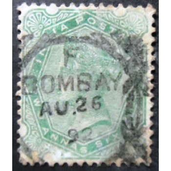 Selo postal da Índia de 1897 Queen Victoria 2'6