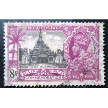 Selo postal da Índia de 1935 Pagoda