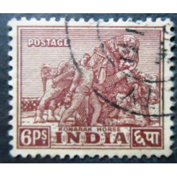 Imagem similar à do selo postal da Índia de 1949 Konarak Horse