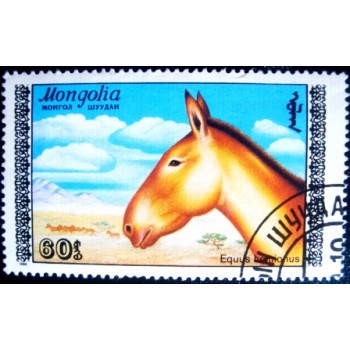 Selo postal da Mongólia de 1988 Mongol Khulan NCC