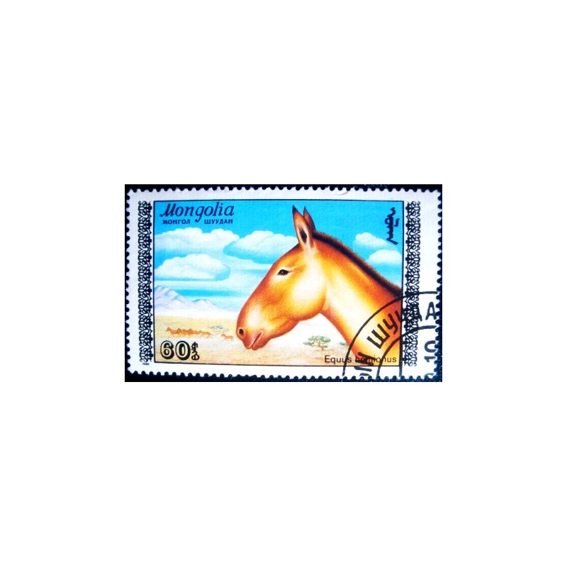 Selo postal da Mongólia de 1988 Mongol Khulan NCC