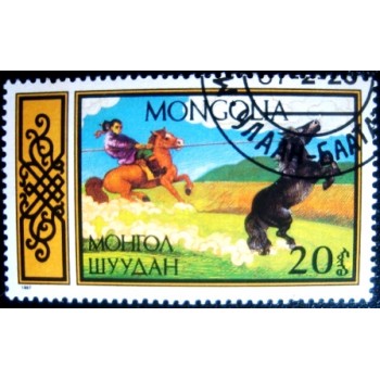 Selo postal da Mongólia de 1987 Lassoer MCC