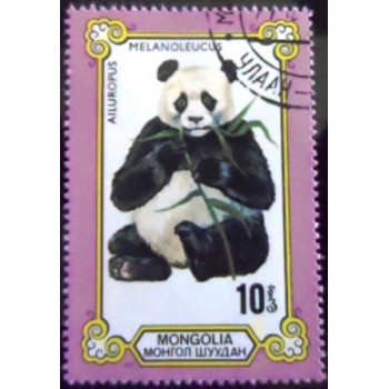 Selo postal da Mongólia de 1977 Giant Panda 10 NCC