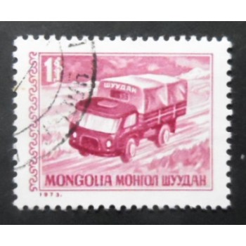 Selo postal da Mongólia de 1973 Truck