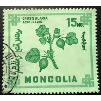 Selo postal da Mongólia de 1968 Goose-berries