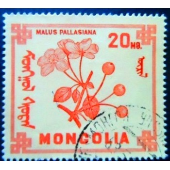 Selo postal da Mongólia de 1968 Malus pallasiana
