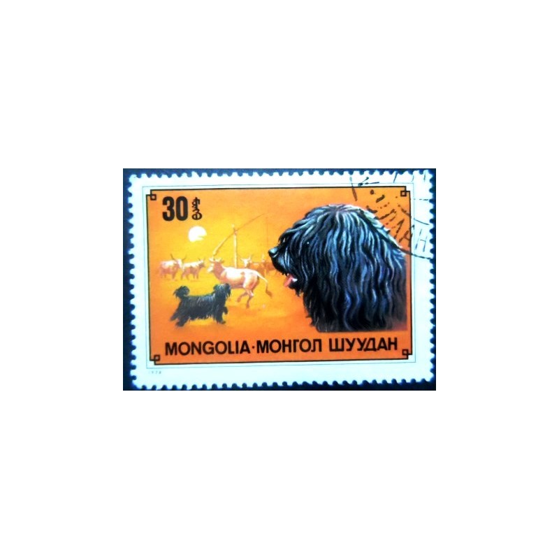 Selo postal comemorativo da Mongólia de 1978 Puli U