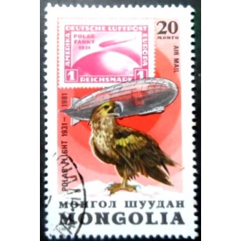 Selo postal da Mongólia de 1981 White-tailed Eagle NCC