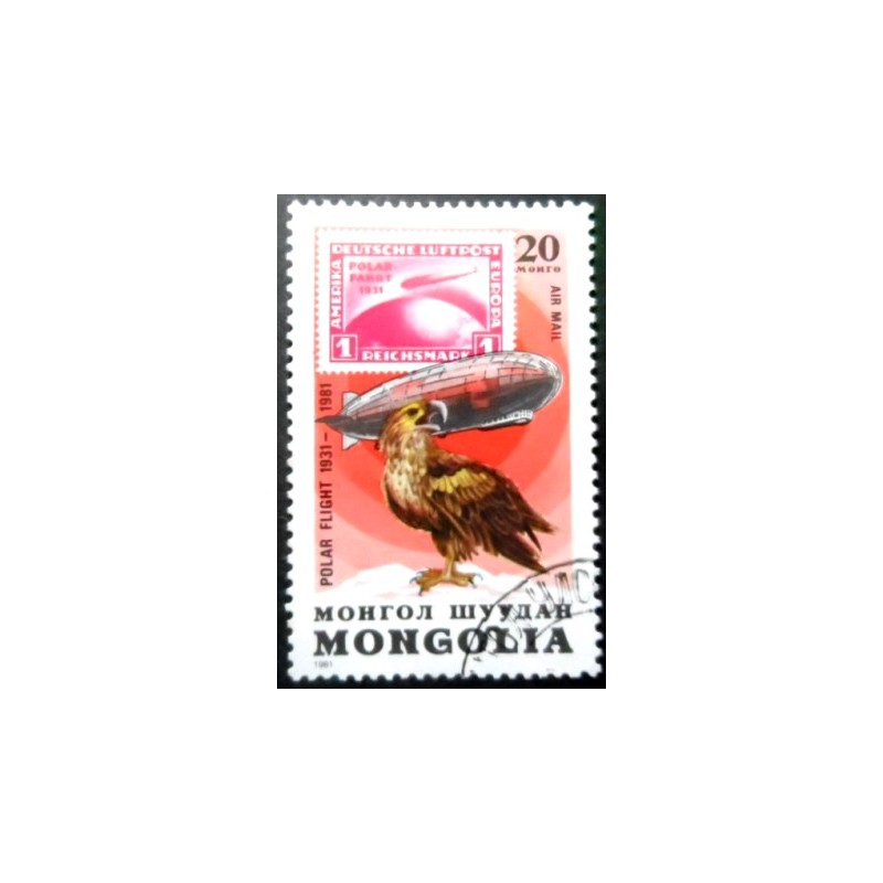 Selo postal da Mongólia de 1981 White-tailed Eagle MCC