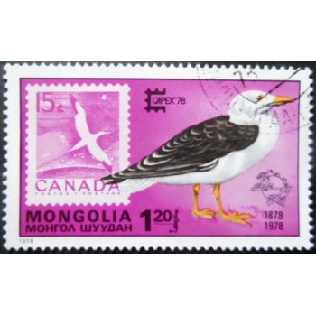 Selo postal da Mongólia de 1978 Vega Gull MCC