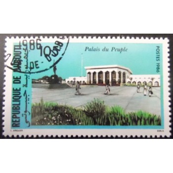 Selo postal de Djibouti de 1986 Peoples Palace