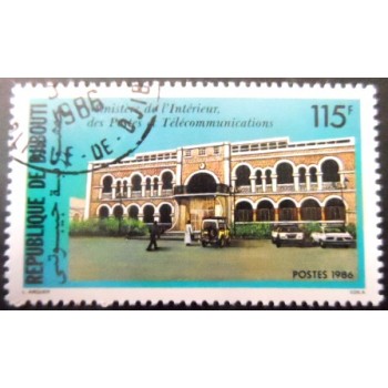 Selo postal de Djibouti de 1986 Ministry of Interior