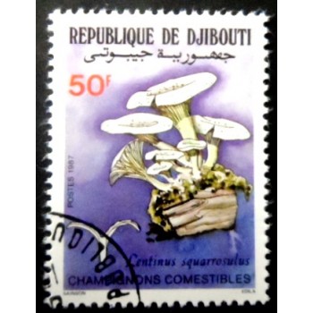 Selo postal de Djibouti de 1987 Edible Mushrooms