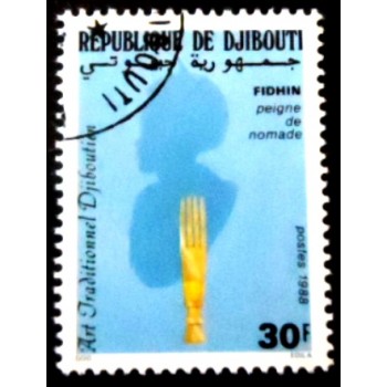 Selo postal de Djibouti de 1988 Nomad's Comb