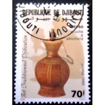 Selo postal de Djibouti de 1988 Wash Jug