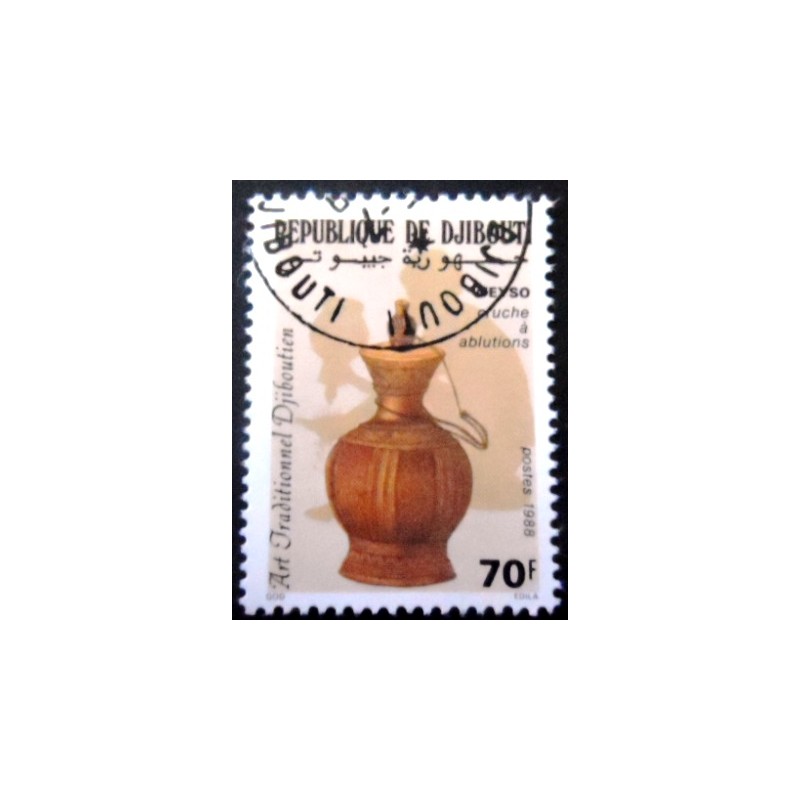 Selo postal de Djibouti de 1988 Wash Jug