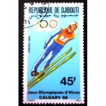 Selo postal de Djibouti de 1988 Winter Olympics